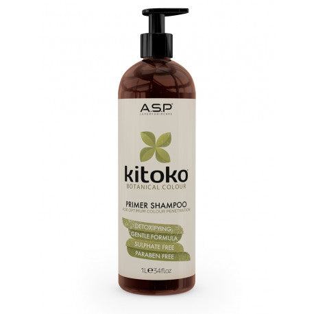 Kitoko Botanical Colour Primer Shampoo Šampūnas 1000ml +dovana Mizon veido kaukė