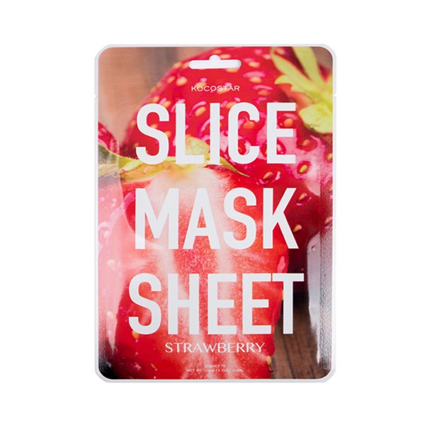 Kocostar Strawberry Slice Mask Sheet Braškinė kaukė