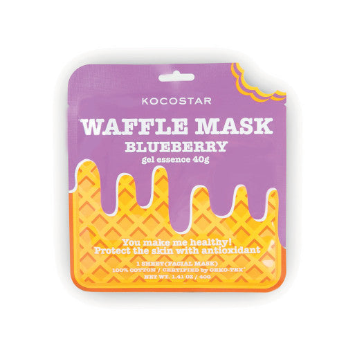 Kocostar Waffle Mask Blueberry Veido kaukė
