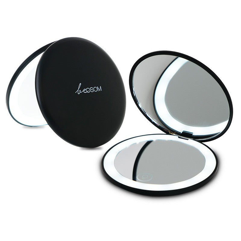 Компактное зеркало с подсветкой Be Osom BEOSOML2302CMR, перезаряжаемое, черное матовое