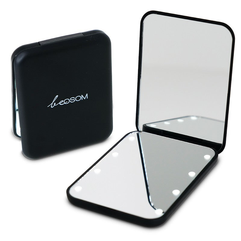 Kompaktinis veidrodėlis su apšvietimu Be Osom BEOSOML2307MR, veikia su baterijomis
