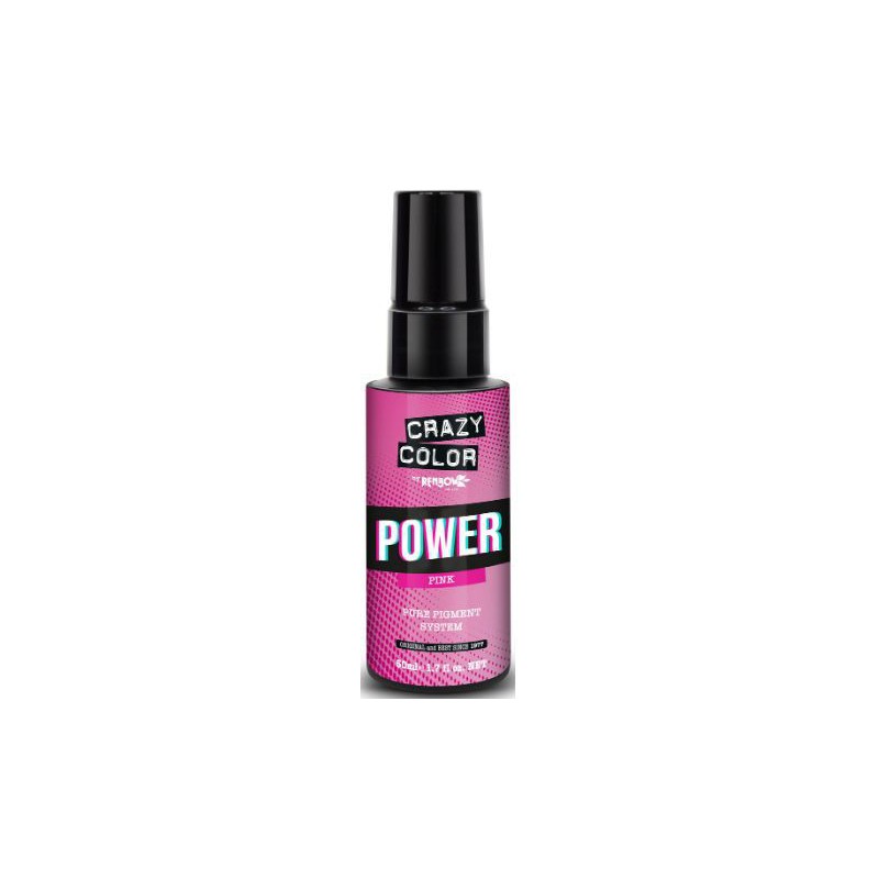 Concentrated pigment for hair Crazy Color Toning Drops Pink COL002553, 50 ml, pink color
