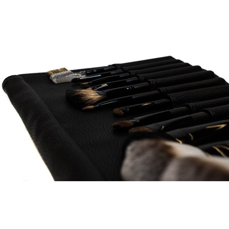 Set of cosmetic brushes for make-up artists OSOM Professional: 12 brushes with case + gift Previa hair product