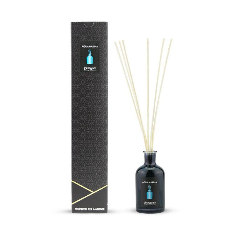 Home fragrance with sticks Erbolinea Prestige Aquamarina ERBAMBAQUA250, 250 ml + gift Previa hair product