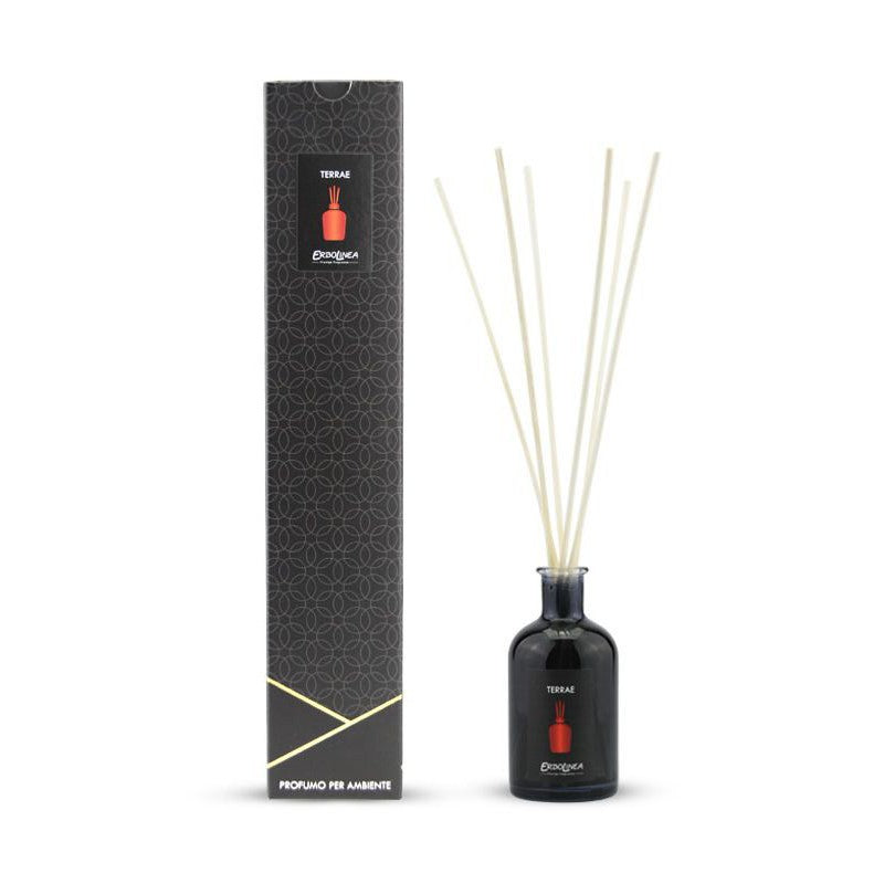 Home fragrance with sticks Erbolinea Prestige Terrae ERBFAMBTER250B, 250 ml + gift Previa hair product