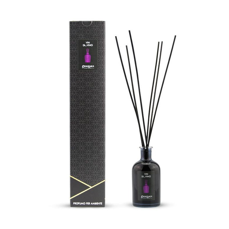 Home fragrance with sticks Erbolinea Prestige Vin Di Vino ERBAMBVIN100, 100 ml + gift Previa hair product