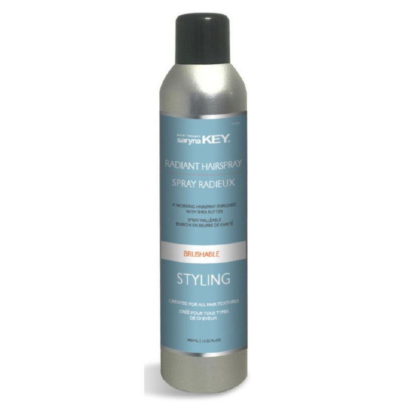 Lakas plaukams Saryna KEY Radiant Brushable Styling Hairspray vidutinės fiksacijos 400 ml +dovana prabangus namų kvapas/žvakė