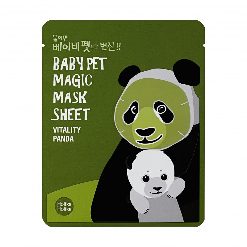 Тканевая маска для лица Holika Holika Baby Pet Magic Mask Sheet (Panda) Придает коже лица жизненную силу 22 мл