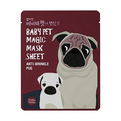 Sheet face mask Holika Holika Baby Pet Magic Mask Sheet (Pug) tightens facial skin 22 ml