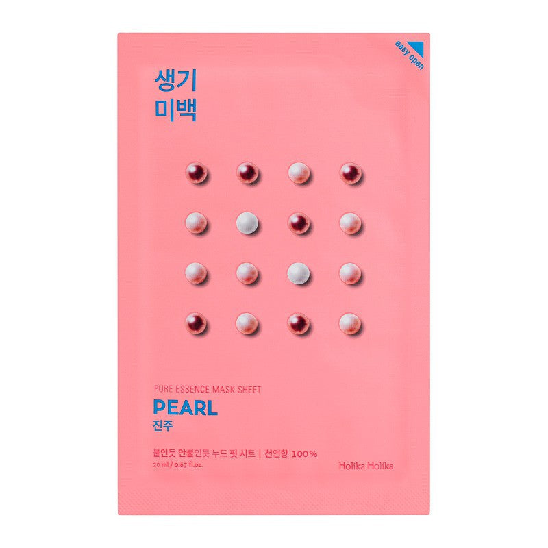 Sheet face mask with pearl extract Holika Holika Pure Essence Mask Sheet - Pearl brightens facial skin 20 ml