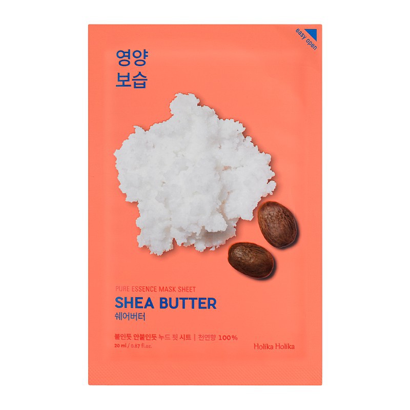 Sheet face mask with shea butter Holika Holika Pure Essence Mask Sheet - Shea Butter nourishes facial skin 20 ml