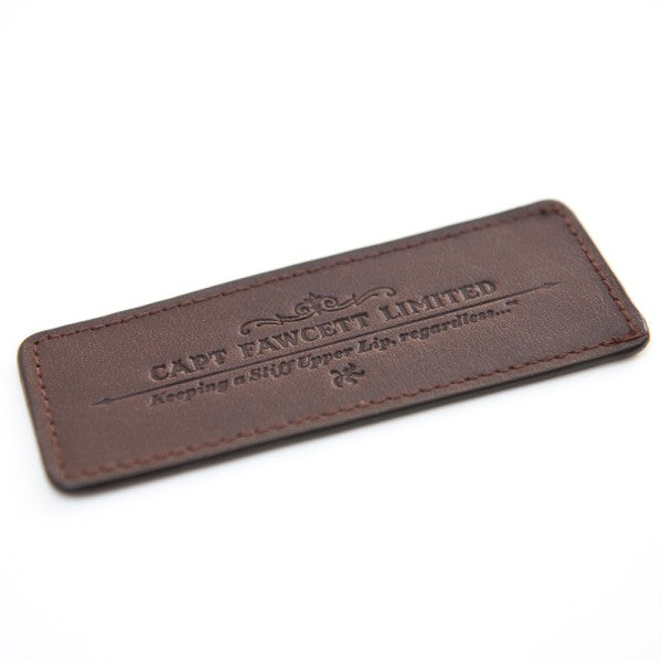 Captain Fawcett Leather Case For Folding Pocket Beard Comb Leather case for beard comb, 1pc.