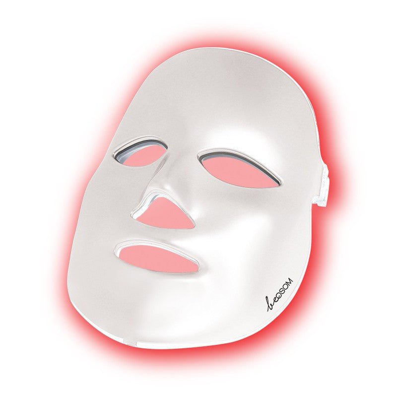 LED šviesos terapijos kaukė veidui Be OSOM Skin Rejuvenation Face Mask White BEOSOMSR11WH, fotodinaminė šviesos terapija +dovana Previa plaukų priemonė