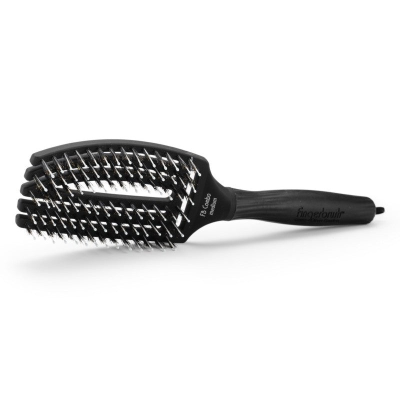 Curved hair brush Olivia Garden Fingerbrush Combo Medium OG00652 for drying hair