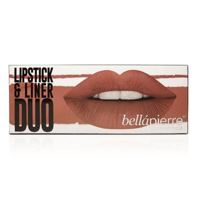 Lūpų dažų ir lūpų kontūro pieštuko rinkinys Bellapierre Lipstick & Liner Duo Incognito