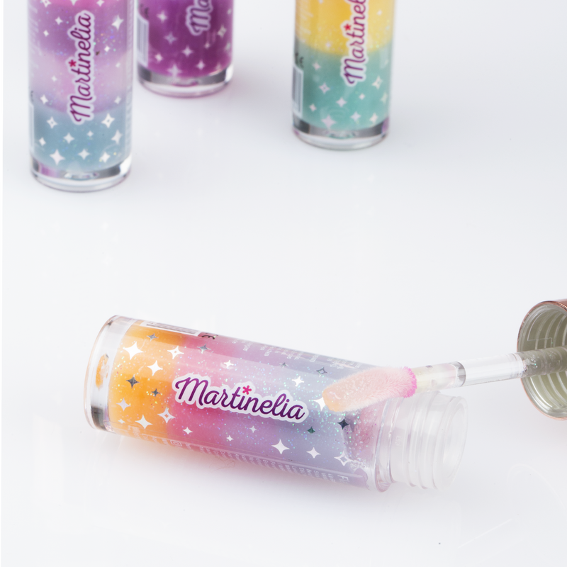 Lip gloss decorated with a teddy bear in a snow globe MARTINELIA
