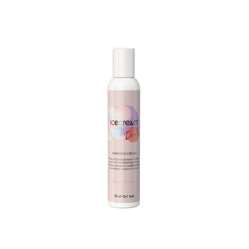 Nourishing, leave-in foam Inebrya Ice Cream Dry-T Leave-In Conditioner Mousse ICE26308 for thin, dry hair, 200 ml