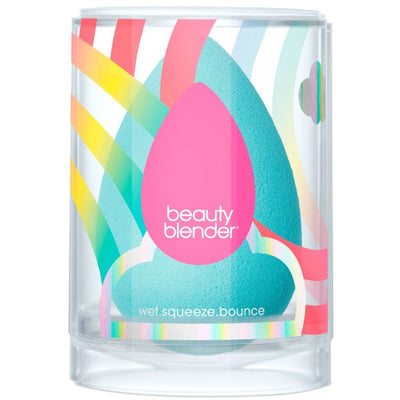 Makeup sponge BeautyBlender Bubble Aquamarine turquoise color + gift Previa cosmetics