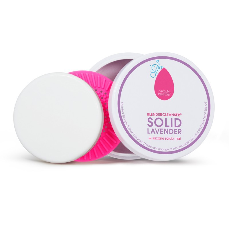 Makeup sponge cleaner - soap BeautyBlender Blendercleanser Solid Lavender, 16 g + gift Previa cosmetic product