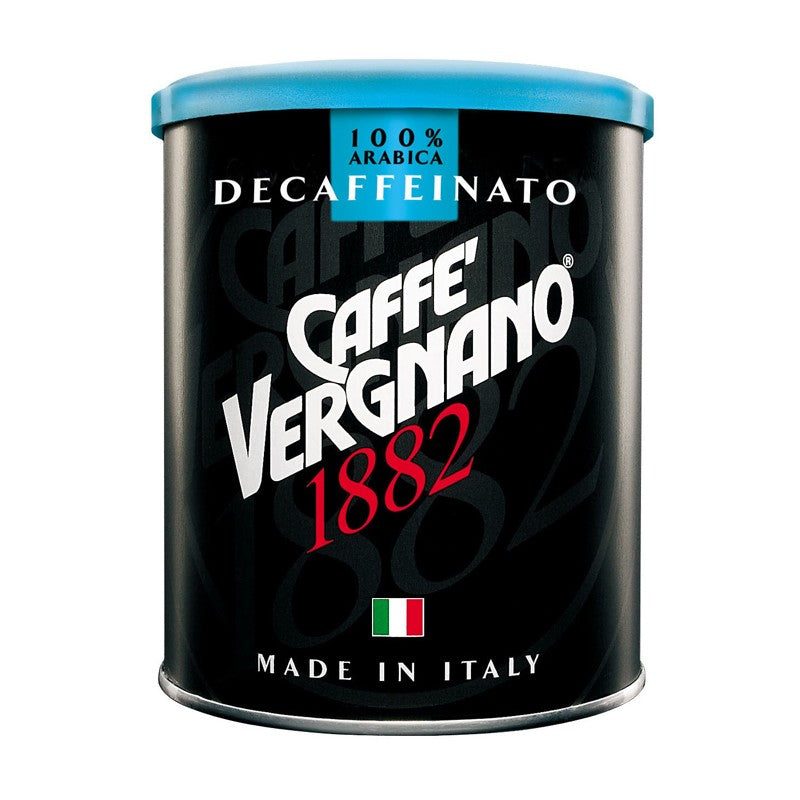 Ground coffee Vergnano Decaffeinated, 250 g. without caffeine