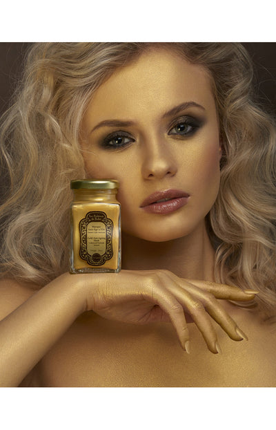 La Sultane de Saba Gold And Champagne Sublimacinė aukso veido kaukė 100 ml +dovana CHI Silk Infusion Šilkas plaukams