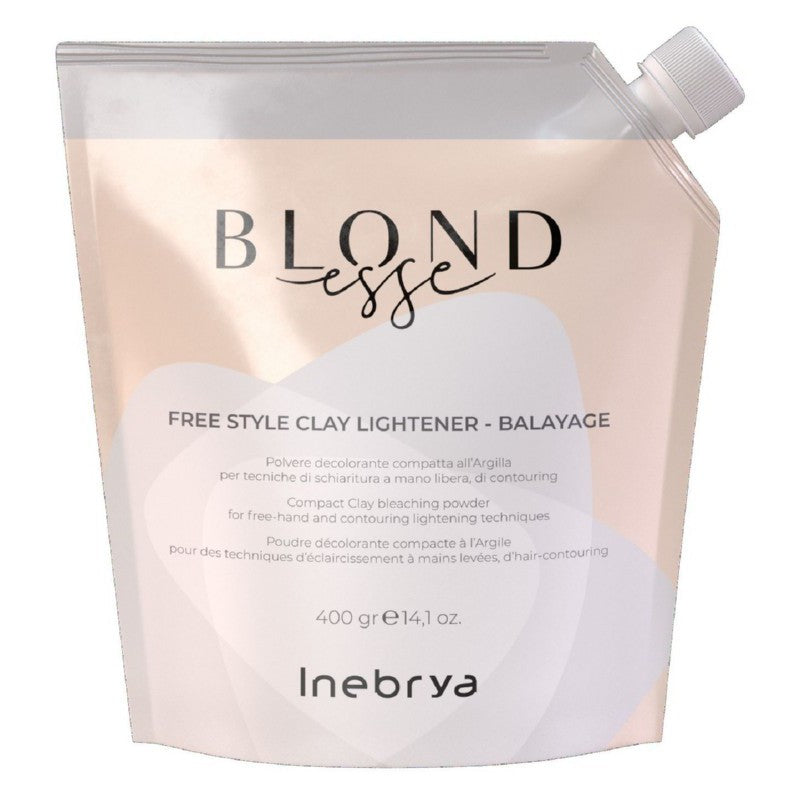 Пудра для осветления волос Inebrya Blondesse Bleaching Free Style Balayage Compact Clay ICE26151 для техники окрашивания волос Балаяж, 400 г