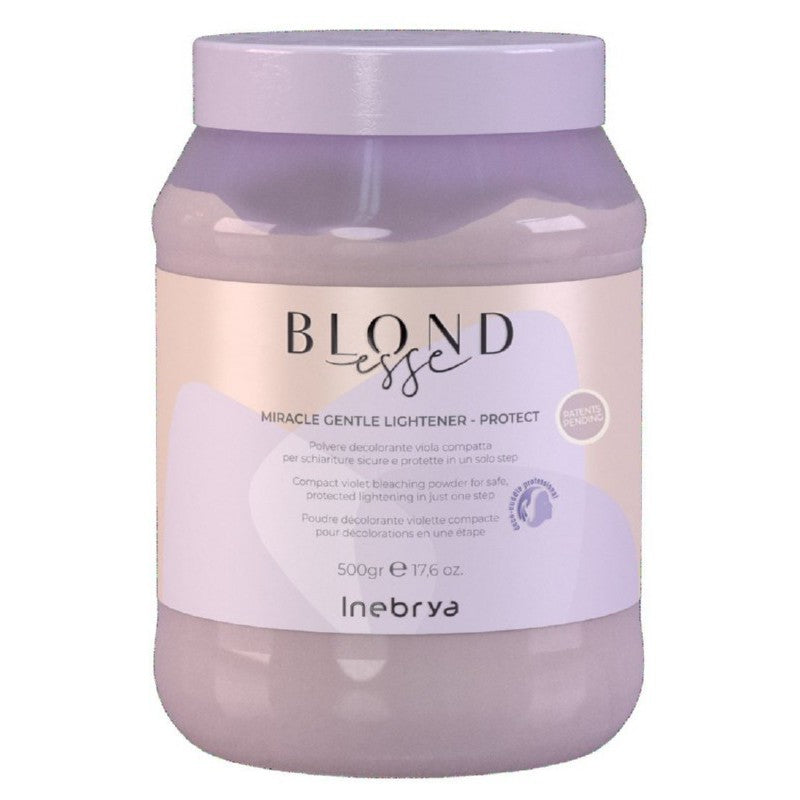 Milteliai plaukų šviesinimui Inebrya Blondesse Bleaching Miracle Gentle Lightener Powder ICE26149, su violetiniais mikropigmentais 500 g
