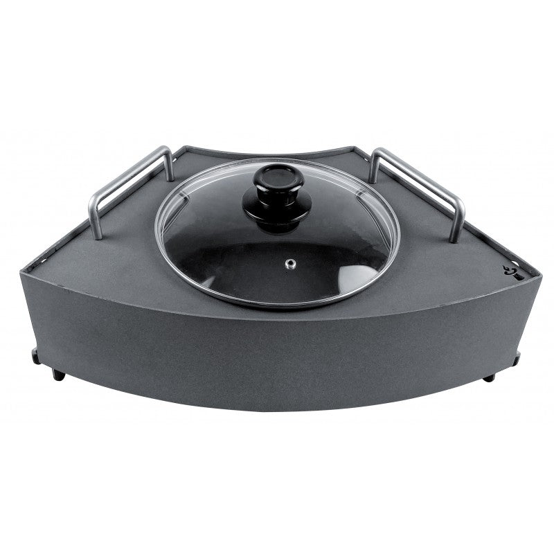 Modular Remundi barbecue pot module with glass lid