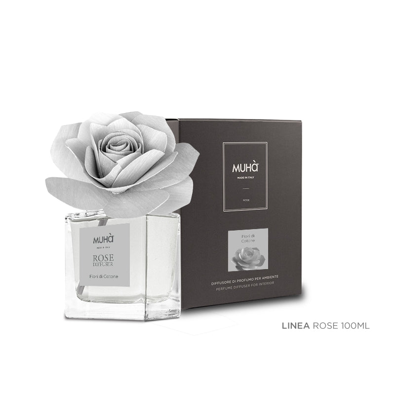 Home fragrance MUHA Rose Fiori di Cotone L28 100ml + gift Previa hair product