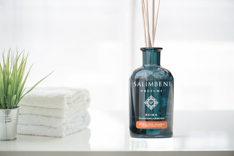 Home fragrance SALIMBENI ANCIENT WOOD 1000ml diffuser + gift Previa hair product