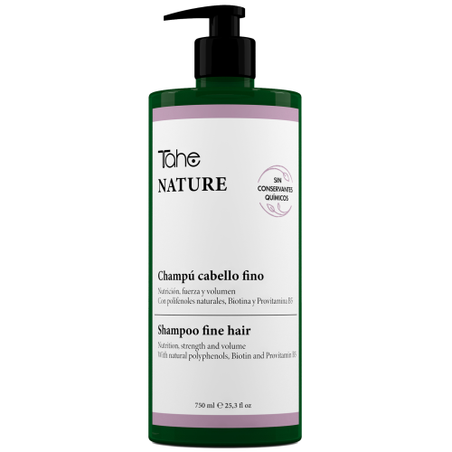 Šampūnas ploniems plaukams su natūraliais polifenoliais Nature TAHE, 750 ml