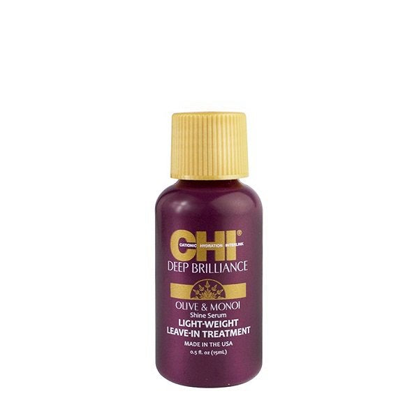 CHI Deep Brilliance Leave-in lightweight hair serum with olive and Monoi oils + gift Previa hair product