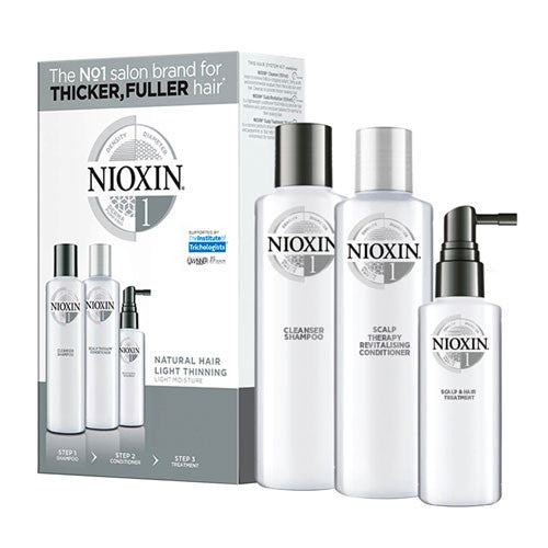 Nioxin SYS1 Care System Trial Kit Набор для ухода за кожей головы и волосами для легкого истончения волос