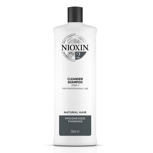 Nioxin SYS2 Cleanser Shampoo Plaukų ir galvos odos šampūnas natūraliems, stipriai retėjantiems plaukams