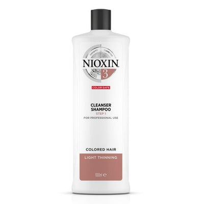 Nioxin SYS3 Cleanser Shampoo Plaukų ir galvos odos šampūnas dažytiems, nestipriai retėjantiems plaukams