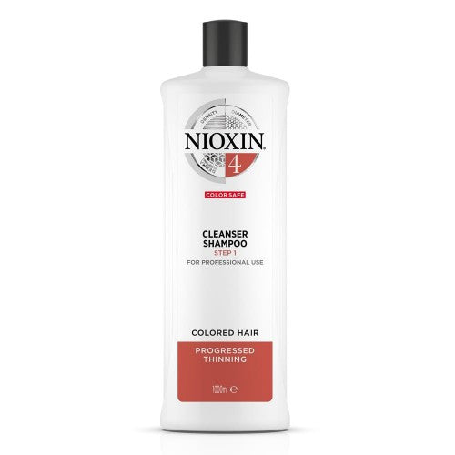 Nioxin SYS4 Cleanser Shampoo Hair and scalp shampoo for dyed, severely thinning hair