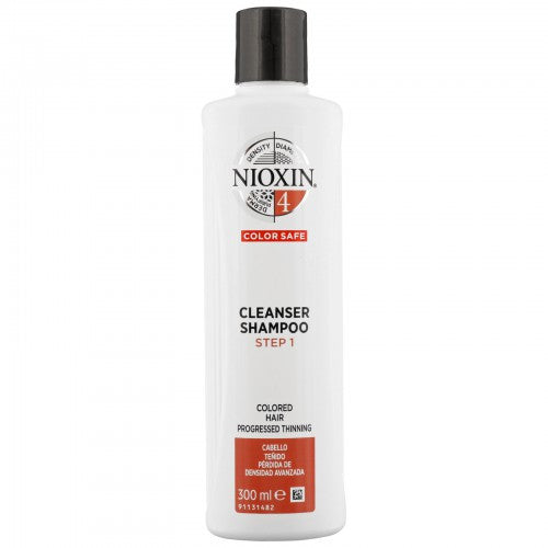 Nioxin SYS4 Cleanser Shampoo Plaukų ir galvos odos šampūnas dažytiems, stipriai retėjantiems plaukams