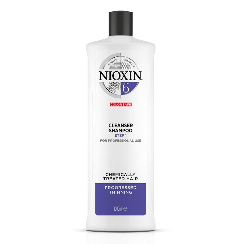 Nioxin SYS6 Cleanser Shampoo Plaukų ir galvos odos šampūnas chemiškai paveiktiems, stipriai retėjantiems plaukams
