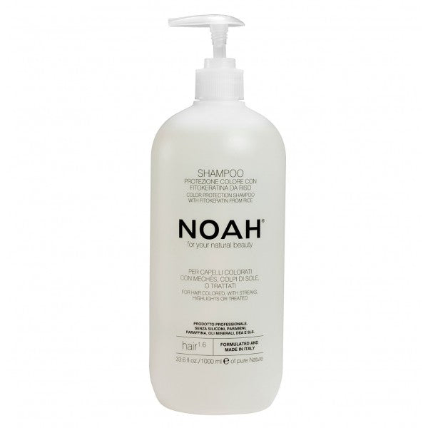 Noah 1.6. Color Protection Shampoo With Fitokeratine From Rice Šampūnas dažytiems ir sruogelėmis dažytiems plaukams