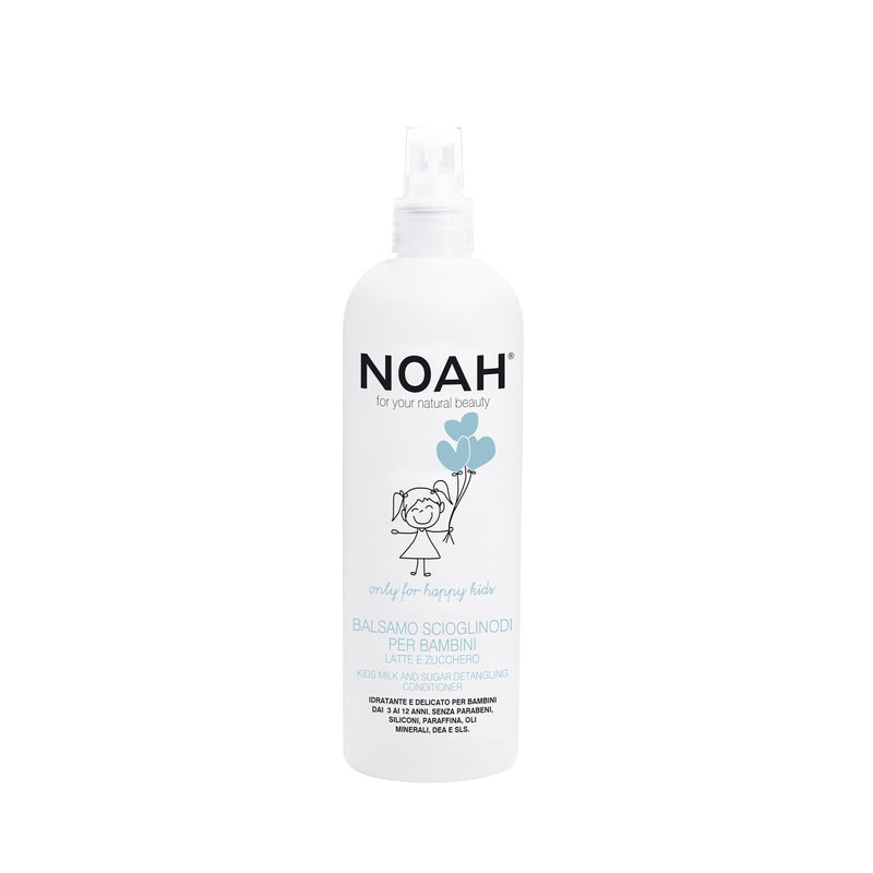 Noah Kids Spray Conditioner Vaikiškas balzamas plaukams su pienu ir cukrumi, 250 ml