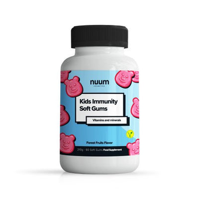Nuum Cosmetics Kids Immunity Soft Gums is a complex of chewing gums, multivitamins and minerals for children