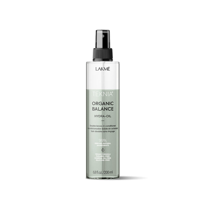 Two-phase hair spray Lakme Teknia Organic Balance Hydra - Oil, 200 ml + gift Previa hair product
