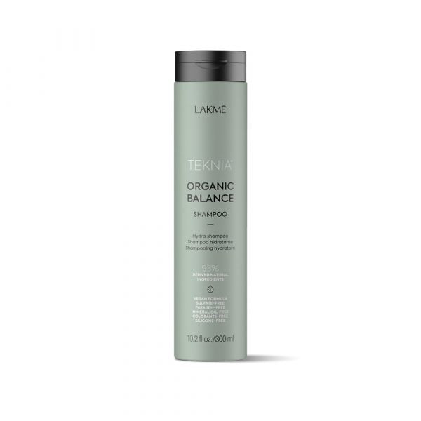 Drėkinamasis šampūnas plaukams Lakme Teknia Organic Balance Shampoo +dovana Previa plaukų priemonė