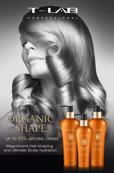 T-LAB Professional Organic Shape Duo Shampoo Shampoo for curly or unmanageable hair 300ml