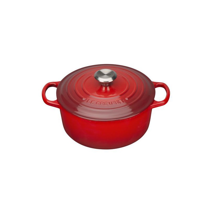Oval enameled cast iron pot 24 cm red Le Creuset 21177240602430