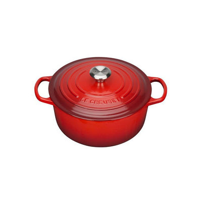 Oval enameled cast iron pot 26 cm red Le Creuset 21177260602430