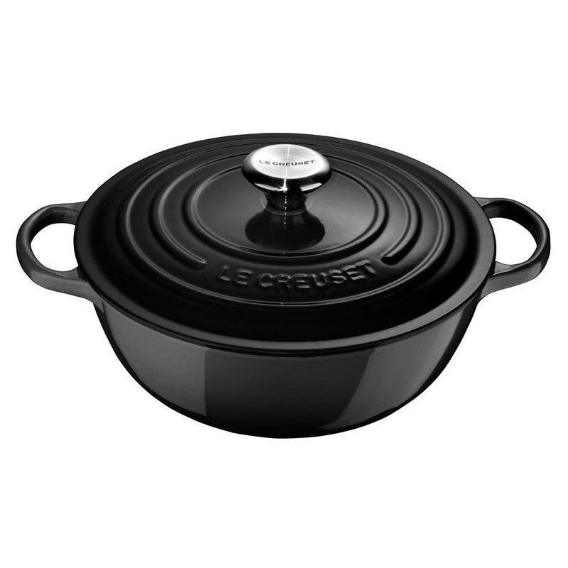 Oval enameled cast iron pot 32 cm, 7 l., black Le Creuset 21114321400430