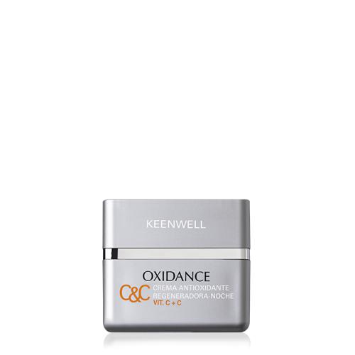 Keenwell Oxidance Antioksidacinis kremas nakčiai su vitaminu C mišriai ir riebiai odai 50 ml +dovana Previa plaukų priemonė