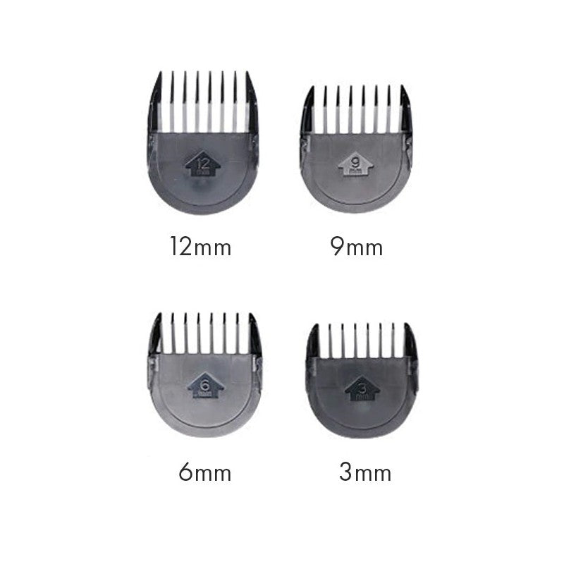 Дополнительные гребни для машинки для стрижки волос OSOM Professional Hair Clipper P9 Comb HCP9 OSOMPHCP9COMBS, 3 мм, 6 мм, 9 мм, 12 мм