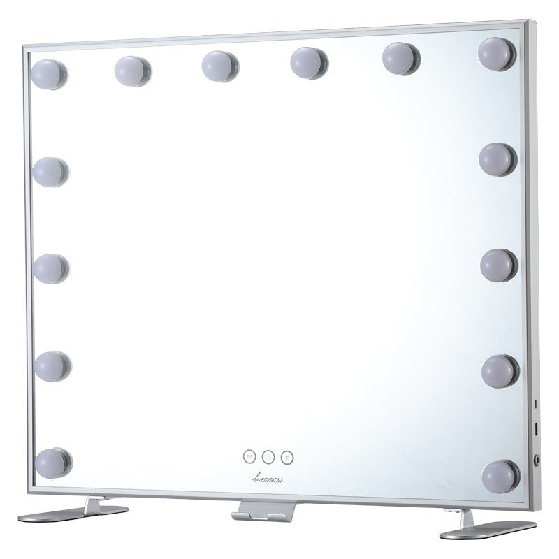 Standing/hanging mirror with lighting Be Osom BEOSOML607MR, rectangular, white + gift Previa hair product